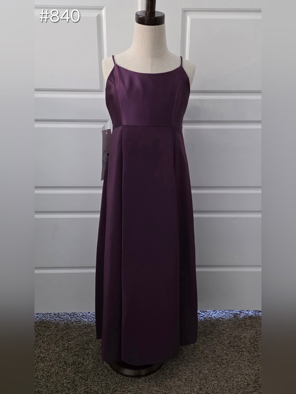 Girls Purple Spaghetti-Strap Formal